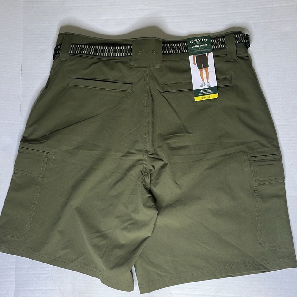 Orvis Cargo Shorts Olive Green Comfy Waistband - Picture 4 of 4